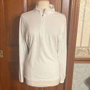 Izod Women's White Quarter-Zip Pullover